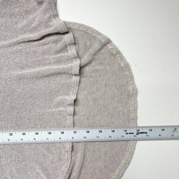 Cowl Neck Tunic Sweater Sz M Taupe Gray Hi-Low Hem - Picture 2 of 7
